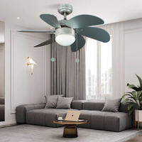 Ventilateur de plafond électrique silencieux de haute qualité, personnalisable, luminaire de plafond, lustre LED, 220 volts