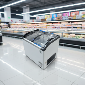 Congélateur vitrine haut de gamme pour glaces avec porte en verre pour supermarché - Product Image 5