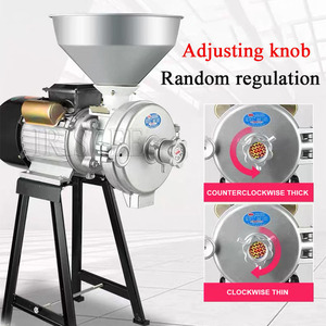 1.5kw עובי מתכוונן חשמלי לשטחי תבואה טוחנת soybo קמח תירס סויה קמח קמח טוחן מכונת טחינה - Product Image 2