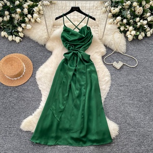 Nouvelle Robe d'été 2026 Unie Coupe Trapèze Simple Décontractée pour Femmes Vêtements Féminins Vente en Gros - Product Image 1