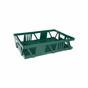Deep Bakery-2 Plastic <b>Crate</b> Virgin HDPE Stackable Hamburger Buns Box Perforated Storage <b>Crate</b> for Bread Pastry and Food Delivery - Product Image 2