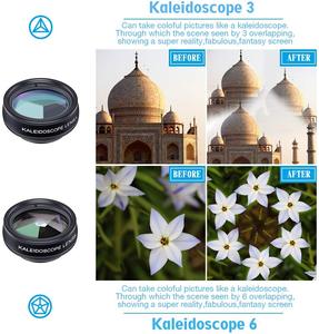 Kit d'objectifs universels 5 en 1 pour téléphone portable : objectif fisheye + grand angle + <span class=keywords><strong>macro</strong></span>, objectif de caméra mobile pour <span class=keywords><strong>iOS</strong></span> et Android - Product Image 4