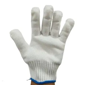 12双手工工作手套安全握把保护工作手套男女烧烤加厚工业针织切割修复手套