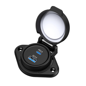 Cargador USB Marino para Caravana, Impermeable IP67, 24V, Montaje en Panel, 2 Puertos USB Tipo-C PD <span class=keywords><strong>y</strong></span> USB-A, Carga Rápida 3.0 - Product Image 1