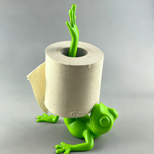 Portarotolo Carta Igienica a Forma di Rana Divertente, Autoadesivo Multifunzione, Colore Personalizzabile, Organizzatore per Bagno e Cucina con Occhi Espressivi - Product Image 2