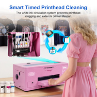 Impresora DTF Rosa EraSmart A3 de 35 cm XP600, Máquina de Impresión por Transferencia de Calor Textil para Camisetas y Telas, 1 Año de Garantía