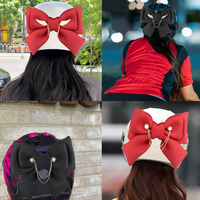Breloques ailes de perles personnalisées pour casque de vélo et de ski Accessoires de moto en nouvel état avec nœud
