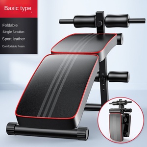 Banco de Ejercicios Multifuncional Plegable con Marco de Acero y PU Ecológico de 120 cm, Unisex, para Entrenamiento en Casa - Product Image 1