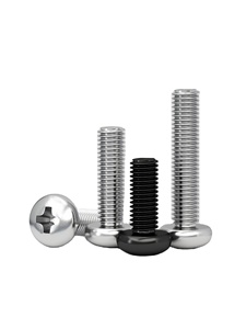 Vis à tête cylindrique en acier inoxydable 304 plaqué zinc M2.5/M3.5 C1022, filetage métrique grossier - Product Image 4