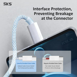 كابل USB-A إلى Type-C عالي الجودة مجدول من النايلون، شحن سريع 66 واط 6 أمبير، 1 متر/2 متر للآيفون/هواتف أندرويد والطابعات - Product Image 5