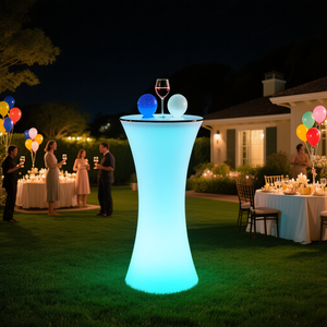 Lampe de sol LED lumineuse pour table haute, éclairage décoratif d'intérieur et d'extérieur pour pelouse, table et chaise de fête lumineuses colorées pour la plage - Product Image 3