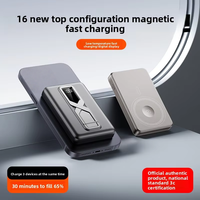 Batterie Li-Polymère Ultra-Fine à Charge Magnétique Sans Fil 5000/10000mAh 22.5W Charge Rapide Type-C Power Bank Modèle L-W036/W037