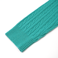 AiNear Vente en gros de logo personnalisé Design Oem & Odm manches longues col haut vert avec boutons pour hommes pulls en laine tricotés