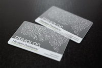 Cartes de visite professionnelles transparentes en PVC PET personnalisées avec impression couleur intégrale en usine