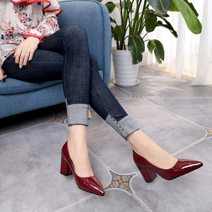 Scarpe da donna con tacco alto formale formale da donna con punta a punta in tinta unita con chiusura a punta in tinta unita per la primavera autunno - Product Image 4