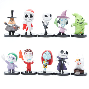 Ensemble de figurines d'action miniatures de 7 cm de L'Étrange Noël de Monsieur Jack, Sally et Jack Skellington, jouets en PVC, figurines d'horreur pour Halloween - Product Image 1