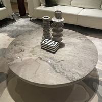 Table basse en cuivre au design original, plateau en marbre naturel, pieds en laiton massif, L1200, ensemble de tables basses