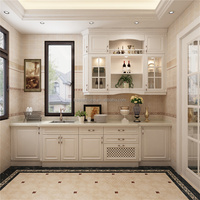 Meuble de cuisine modulaire en MDF personnalisable avec porte vitrée et charnières – Rangement de cuisine moderne