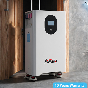 Batterie murale hybride 48V 200Ah 10kWh, IP65, compatible CAN, pour stockage d'énergie domestique, lithium, empilable, garantie 10 ans - Product Image 1