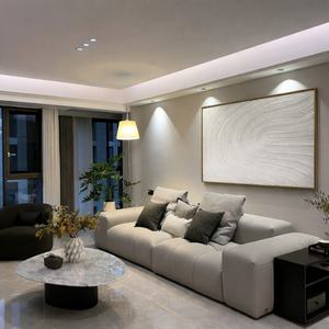 Pintura al Óleo Pintada a Mano sobre Lienzo, Pintura Abstracta Minimalista con Textura 3D, Estilo Beige, Arte de Pared, Pintura Decorativa Grande - Product Image 5