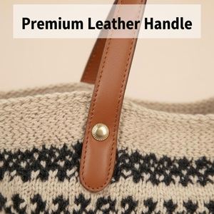 Sac fourre-tout décontracté grande capacité pour femme, style rétro français, rayures horizontales, en coton tissé, avec poignées en faux bambou et protection RFID - Product Image 6