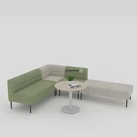 Ensemble de canapés modernes pour réception de bureau - Matériel en tissu pour usage commercial dans les halls d'accueil, les salles d'attente et les salles de réunion