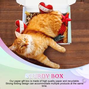 Caja de regalo de cartón corrugado degradado resistente personalizable materiales reciclados en relieve para calcetines Almacenamiento de envío eficiente - Product Image 5