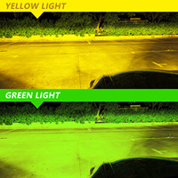 Ampoules de phare LED bicolores 60W 12000Lm H11 H3 H8 9006 Jaune Vert Citron 12V Feux antibrouillard Universels