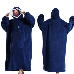 XIMU Roupão de Dormir Confortável Dupla Face 100% Poliéster Antiácaro com Capuz Personalizável - Product Image 5