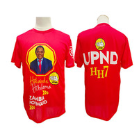 Nouvel Arrivage Usine T-shirt Impression Numérique Élection Zambie Vente en Gros Campagne Promotionnelle Président Weah 100% Polyester Unisexe