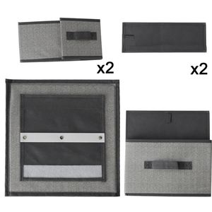 Multipurpose 7 Shelves Grey Fabric Hanging Closet Organizer Storage Bag With 3 <b>Drawers</b> - Product Image 5