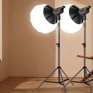 Lampu LED Live Streaming 100W Softbox Konstan 2.8m Bracket Dapat Disesuaikan Suhu Warna 5V Colokan Baterai untuk Pencahayaan - Product Image 1