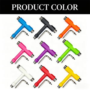 Clé en T et double rocker en acier PP avec logo personnalisé, ensemble de différentes couleurs pour la réparation de skateboards - Product Image 2