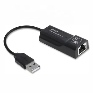 플러그 앤 플레이 USB 2.0 이더넷 RJ45 네트워크 LAN 어댑터 USB 2.0 여성 RJ45 이더넷 네트워크 LAN PC 어댑터 케이블