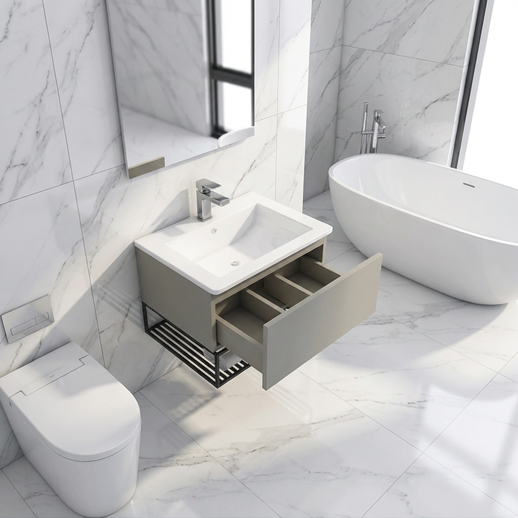 Mejora tu espacio con el elegante soportes de lavabo para baños modernos