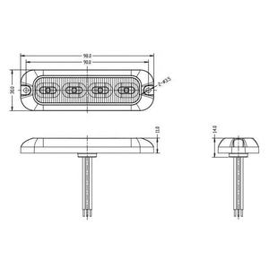 Lumière stroboscopique 12 <span class=keywords><strong>LED</strong></span> 12W, lumière d'avertissement ambre, 19 modes de clignotement, lumière de travail <span class=keywords><strong>LED</strong></span> avec indice d'étanchéité IP69K pour camion tout-terrain - Product Image 4