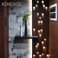 Grille décorative d'intérieur commerciale moderne et minimaliste avec panneau lumineux étanche et bande LED intégrée