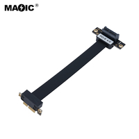 Câble adaptateur Magelei 1X vers PCIe 4.0, conducteur en cuivre, gaine TPE pour appareils numériques, câble d'extension de carte graphique PCI-E