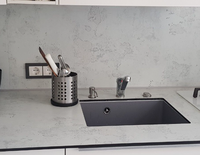 Comptoir de cuisine Brikley moderne en stratifié compact à surface solide, imperméable et ignifuge, en stratifié haute pression (HPL) pour hôtels