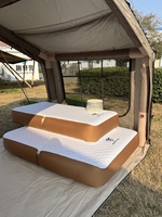 Lit d'air gonflable double de luxe pour intérieur et extérieur, matelas gonflable, mobilier de chambre à coucher gonflable