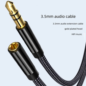 <span class=keywords><strong>Cable</strong></span> <span class=keywords><strong>auxiliar</strong></span> macho a macho de 3,5mm chapado en oro, extensión <span class=keywords><strong>auxiliar</strong></span> de Audio de 3/5/8M para teléfono, coche, auriculares, micrófono MP3 - Product Image 4