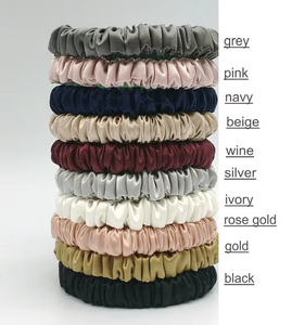 Scrunchies en Soie de Mûrier de Luxe Personnalisables avec Logo, Élastiques en Satin de Haute Qualité pour Cheveux, Accessoires pour Femmes - Product Image 4