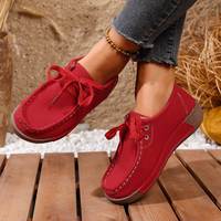 Chaussures décontractées confortables à plateforme pour femmes, chaussures à plateforme antidérapantes pour un usage quotidien