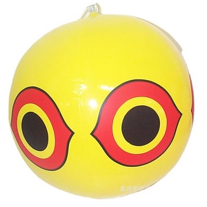 Bolas Inflables Repelentes de Aves de PVC Amarillas con Ojos para Control de Plagas en Huertos y Aeropuertos, Juguete Portátil para la Playa - Product Image 4