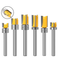 Brocas de Fresado para Madera de Carburo de Tungsteno de 6 mm de Diámetro, 2 Filos, 3T, con Rodamiento, Herramientas de Corte