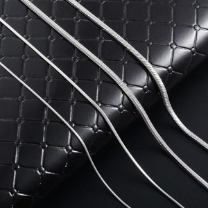 Chaîne serpent carrée en acier inoxydable couleur argent, largeur 1,2 mm/0,9 mm/2,0 mm/2,4 mm, collier pour femme et homme, bijoux, cadeau pour mariage ou fête - Product Image 3