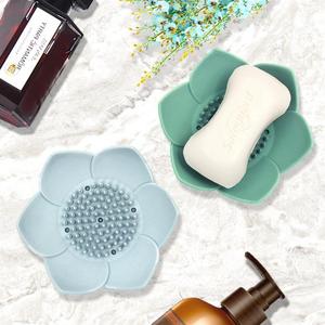 Wholesale Lotus Flowers Soap Dish Silicon Holder Non-Slip Flexible Tray - Product Image 2