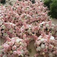 40-70cm Große Weiße Künstliche Seidenrosen-Blumenkugel Hochzeits-Tischdekoration Moderne Handgefertigte Tischdekoration für Veranstaltungen und Partys