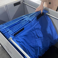 Caisses de palette en plastique pliables, empilables et emboîtables Aispak, robustes, avec séparateurs, couleur personnalisée, taille personnalisable pour le transport de marchandises