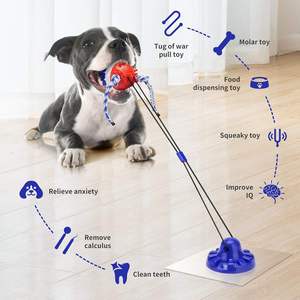 Jouet interactif pour chien pour mâcheurs agressifs avec ventouse, jouet de puzzle indestructible pour distribuer des friandises, balle pour chiens - Product Image 3